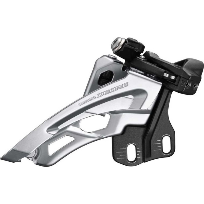 Переключатель передний SHIMANO DEORE, M6000-E, SIDE-SWING, E-TYPE, ДЛЯ 3X10, ВЕРХ. ТЯГА, ЧЕРНЫЙ IFDM6000E6